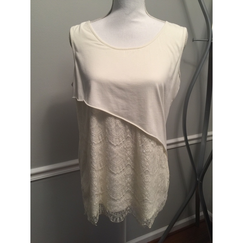 Lovely Cotton and Lace Tank